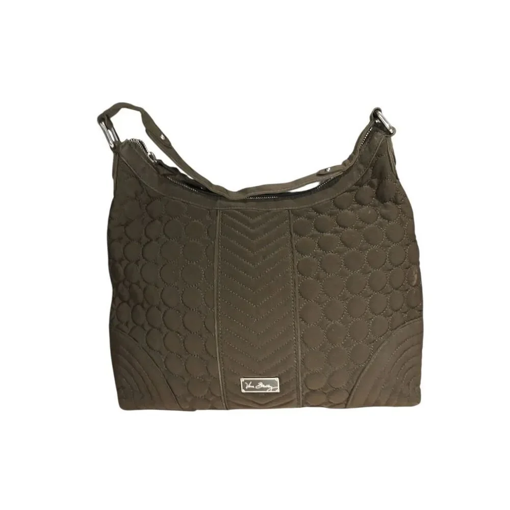 VERA BRADLEY Espresso Baroque Microfiber Hobo Bag